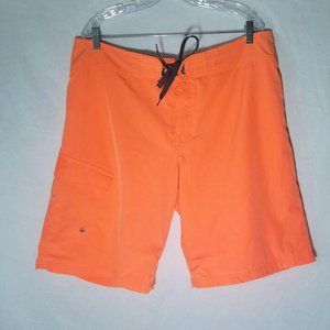 Mossimo Supply Co Mens 38 Lined Swim Trunks Board Shorts Electric Neon Orange